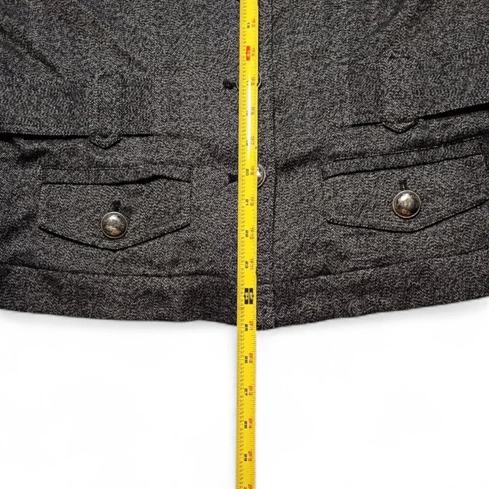 Michael Kors Women's Jacket Blazer Distressed Metal Button Women's Size L